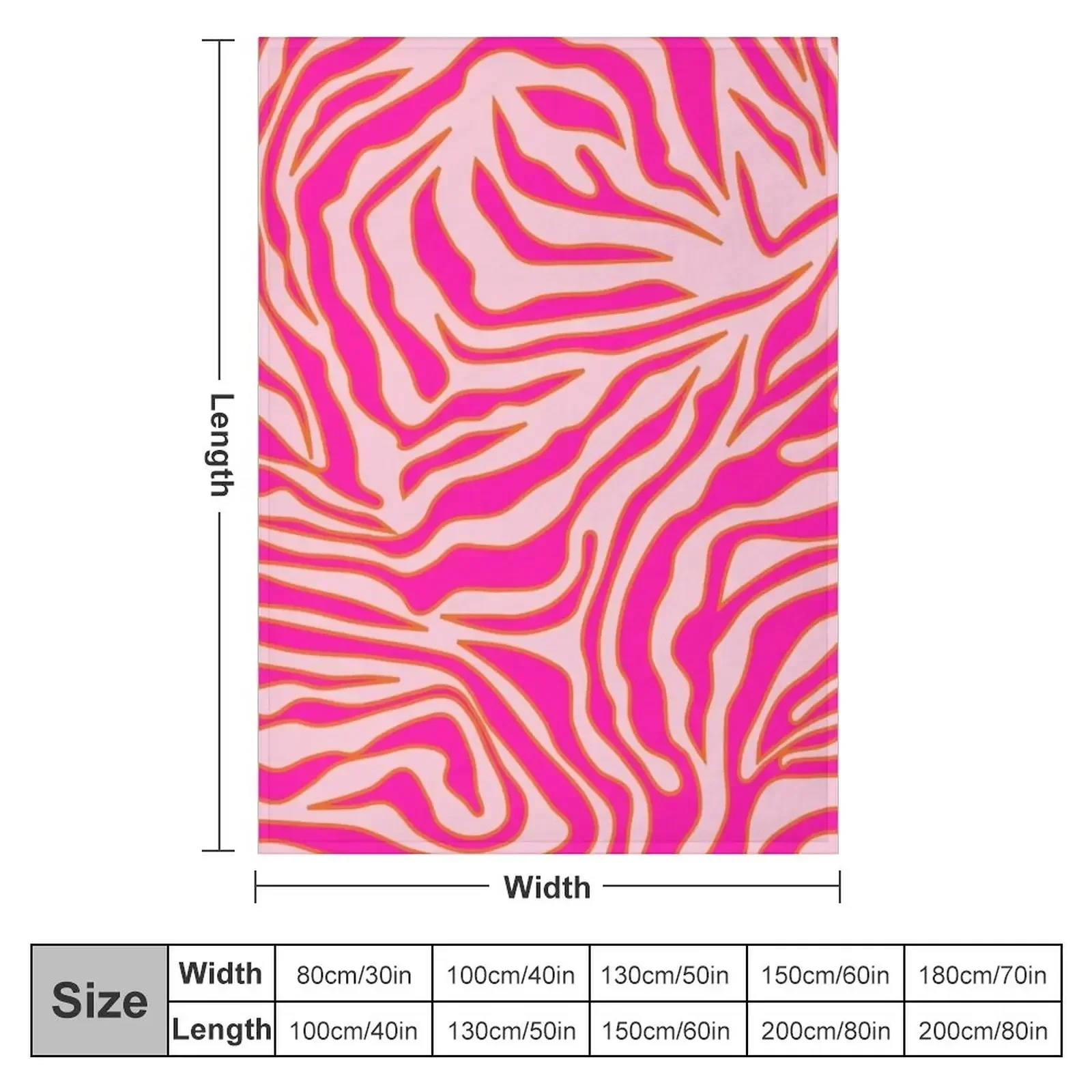 Zebra Print Pink And Orange Zebra Stripes Wild Animal Print Preppy Decor Modern Zebra Pattern Throw Blanket
