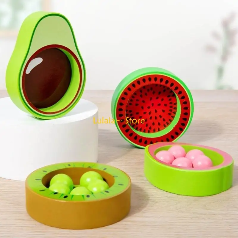 Y4QA 教育フルーツ認知色分類おもちゃクリップビーズのおもちゃ子供のための教育玩具子供クリスマスプレゼント