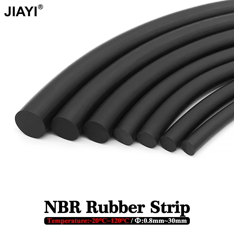 NBR Kauçuk Şerit 5/10 Metre Yağ Direnci Isıya dayanıklı Katı O-Bar OD 0.8 1 1.5 2 2.5 3 4mm İyi Sıkıştırma Şerit Contası Yuvarlak