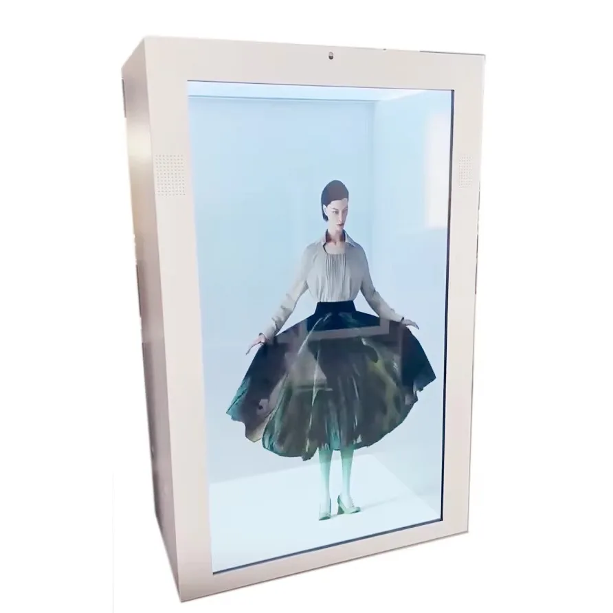 86 Inch Indoor 3d Hologram Interactive Video Holographic Touch Screen Box Lcd Transparent  Display Cabinet Showcase