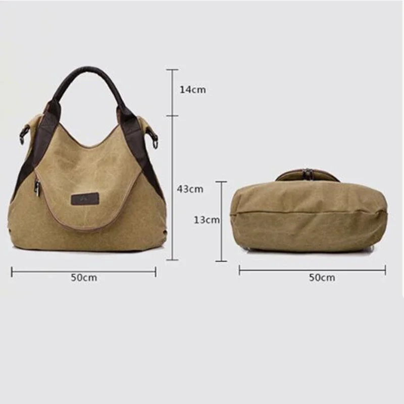 2023 Brand Large Pocket Casual Tote Women\'s Handbags Shoulder Handbags Canvas Capacity Bags For Women Messenger Bags Women Bag