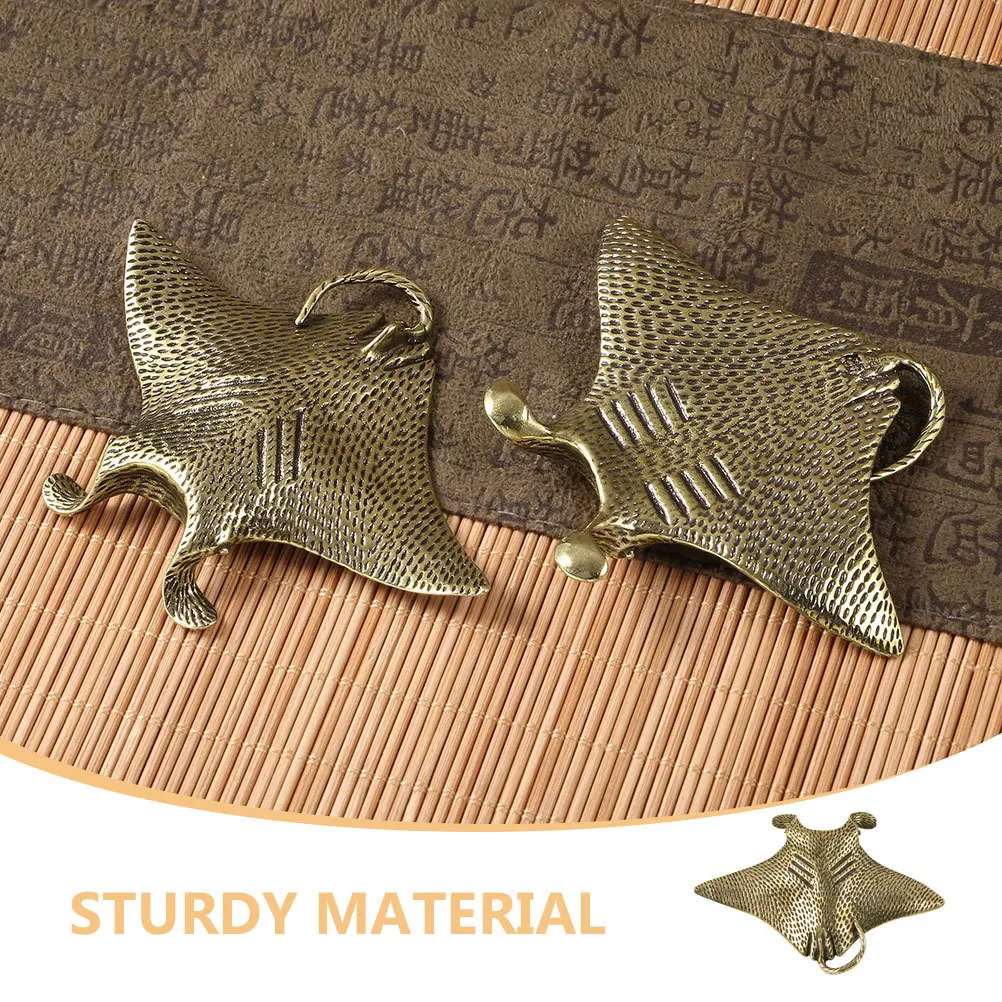 

Ornaments Brass Statue Desktop Decorations with Sea Animal Decorate Fish Statues Craft
