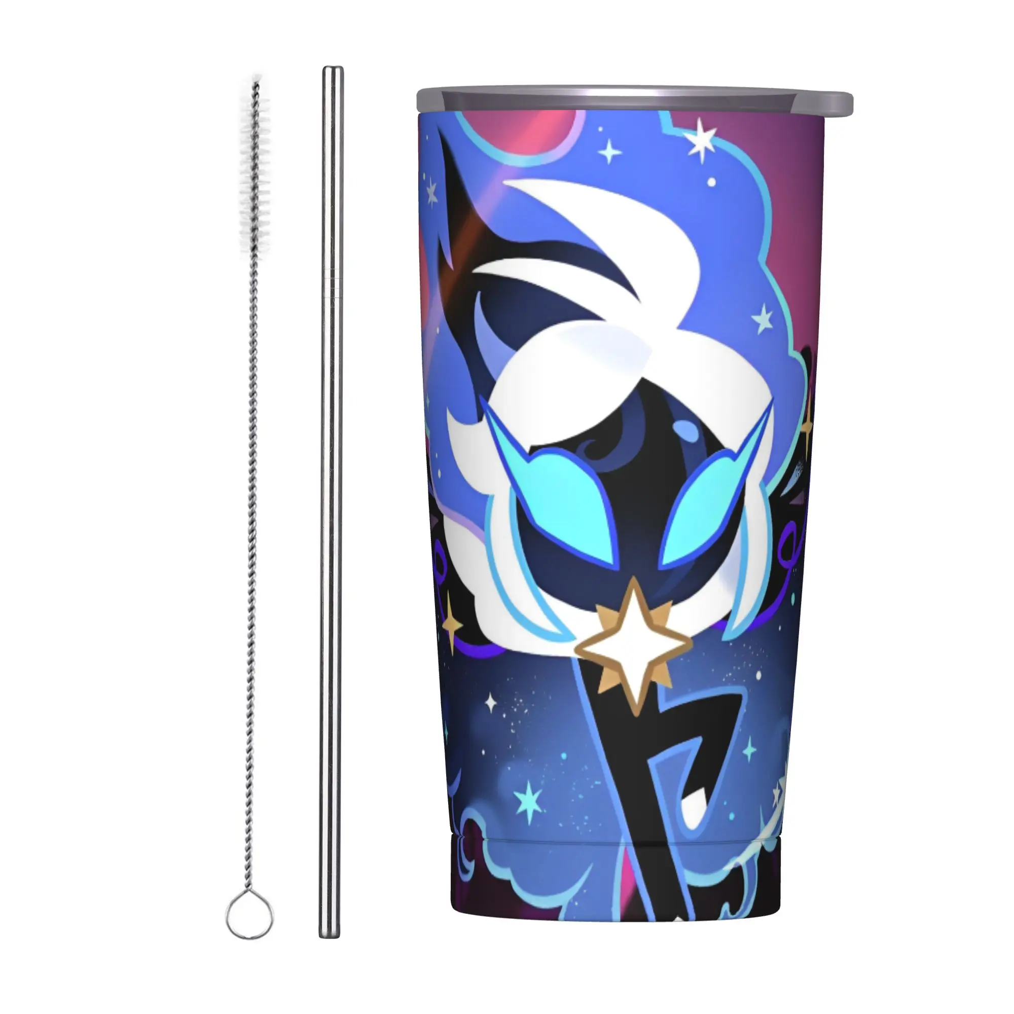 Stardusts Cookies Tumbler Vacuum Insulated Cookie Run Kingdom Coffee Cups with Lid Straw Double Wall Mugs Water Bottle, 20oz
