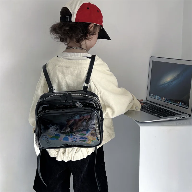 Mochila de estilo coreano para niños y niñas, morral sencillo e informal para estudiantes de jardín de infantes, 2023