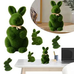 Doll Ornament Simulation Linter Moss Foam Easter Bunny Decoration for Living Room Desktop Decorations Festive Figurine Decor