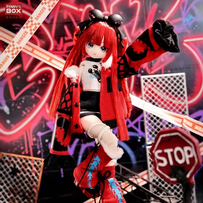 New Genuine Penny'S Box Floating Day & Night Series1/6 Scale Rooted Hair Bjd Blind Box Crimson Moon Actions Figures Toy Gift