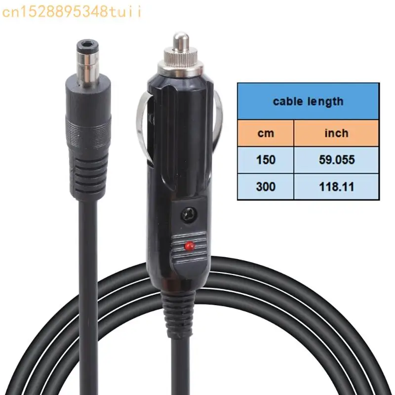 Y4QF 12V 24 V Cargador 24 V adaptador 5.5 mmx2.5 mm Puerto masculino a 5.5x2.5 mm Cable cargador enchufe para