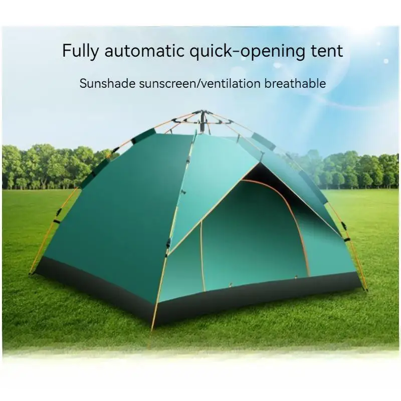 Beach Tent 3-4 Person Tourism Double decker Fully Automatic Tent Camping Full Set of Equipment Outdoor Two Person Camping Tent