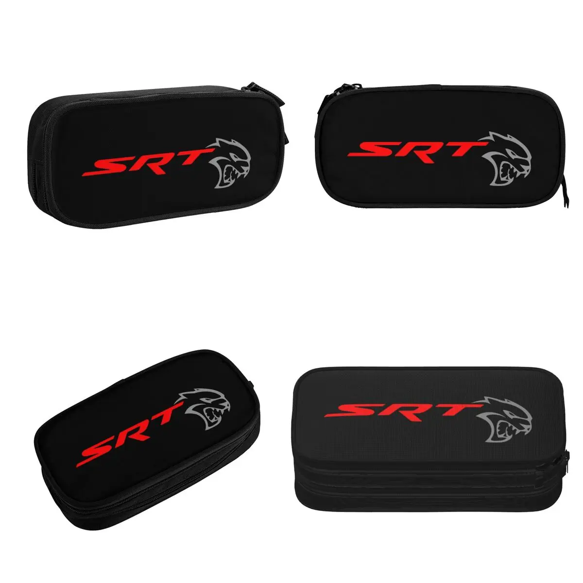 SRT Hellcat Demon Dodge Challenger Car Racing Pencil Cases Large Storage Pen Bags Pen Box Pencil Pouch For Boys Girls Students