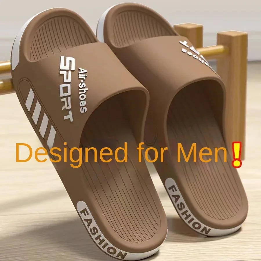 

New Fashion Simplicity Men Slippers PVC Soft Sole Non-slip Slides Casual Outdoor Beach Flip Flops Home Bathroom Couples Slippers