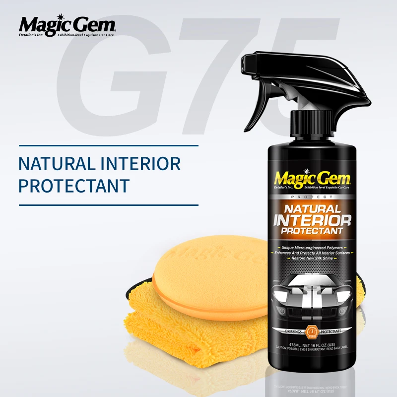 Magic Gem G75 Automotive Plastic Repairer Plastic Renewal Agent Restore Black Lustre Natural Interior Protectant