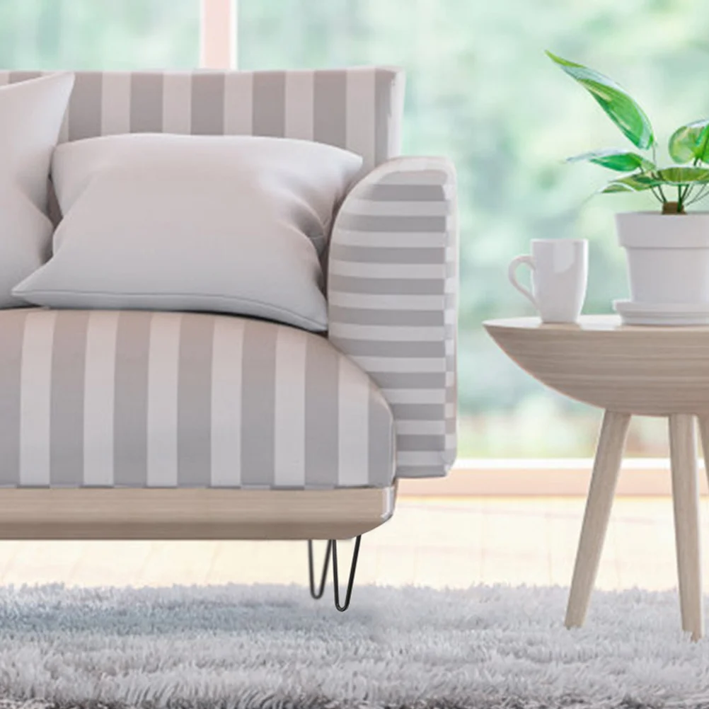 

4Pcs Hairpin Table Legs Metal Furniture Leg Durable Iron Material Easy Install DIY Project Coffee Table Bench Hairpin Legs Metal