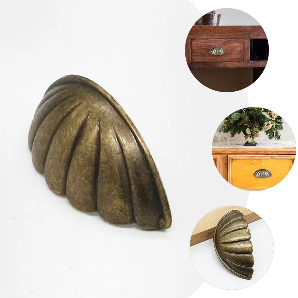 4 Pcs Dresser Knob Shell Handle Drawer Pulls Handles for Cabinets Drawers Kitchen
