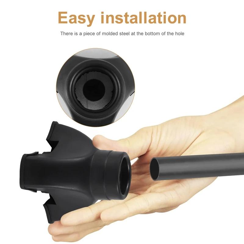 Exquisite- 2X Walking Stick End Tripod CANE TIP Self Standing Rubber NON-SLIP End Bottom