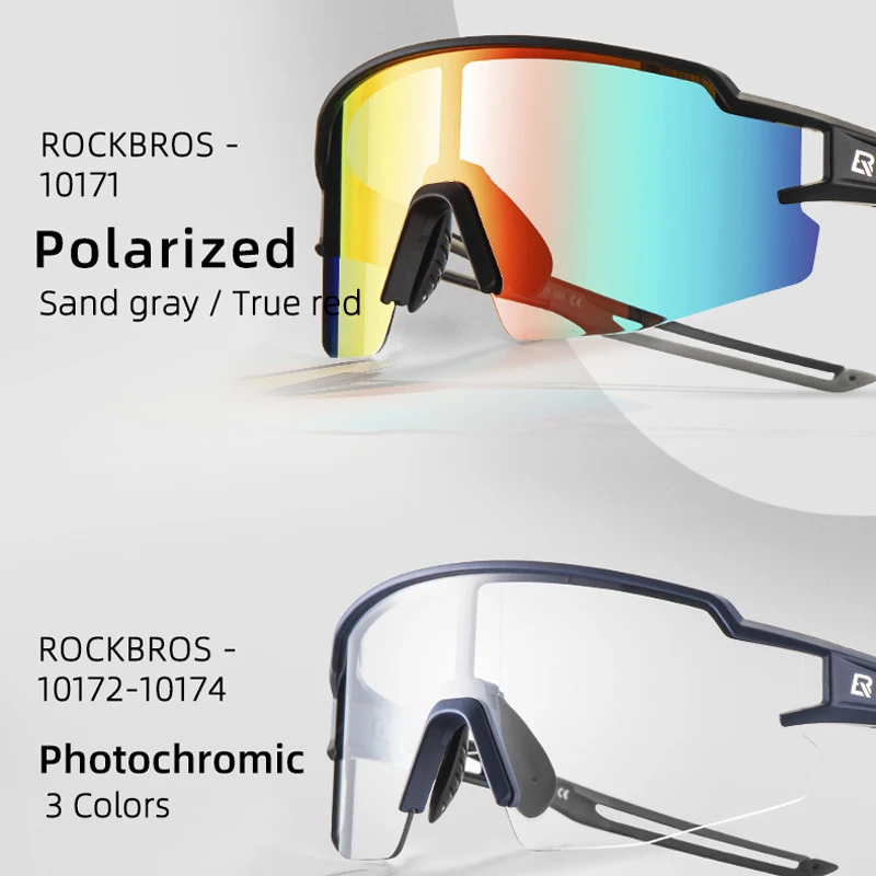 ROCKBROS Bicycle Glasses Photochromic Polarized UV400 Sun Protection Myopia Frame Outdoor Sports Glasses Cycling Eyewear Goggles