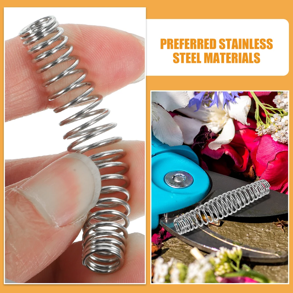 

10 Pcs Garden Shears Spring Stainless Steel Trimming Parts Pruning Springs Clippers Replacement Bypass Precision