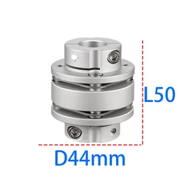 D44 L50mm Aluminum alloy single and double flange diaphragm coupling step type high-precision servo motor elastic coupling