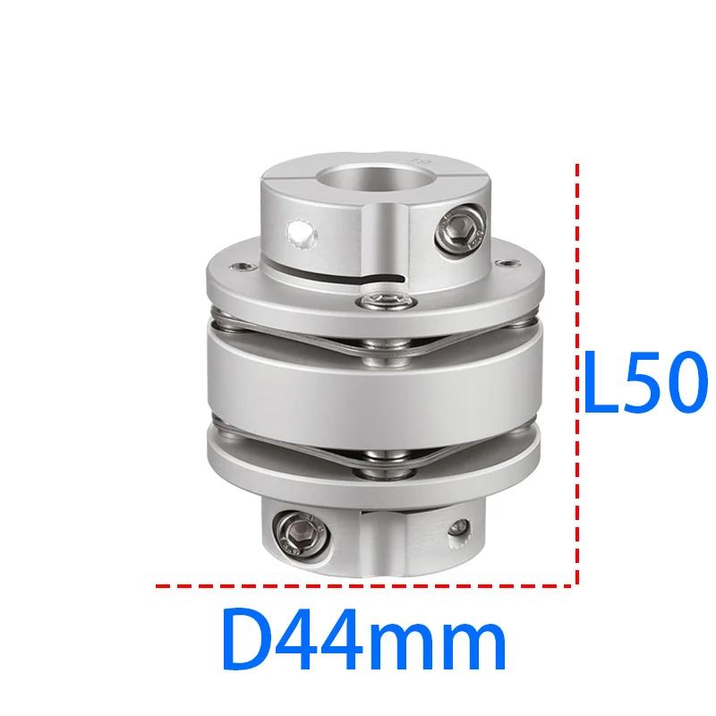 D44 L50mm Aluminum Alloy Single and Double Flange Diaphragm Coupling Step Type High-Precision Servo Motor Elastic Coupling