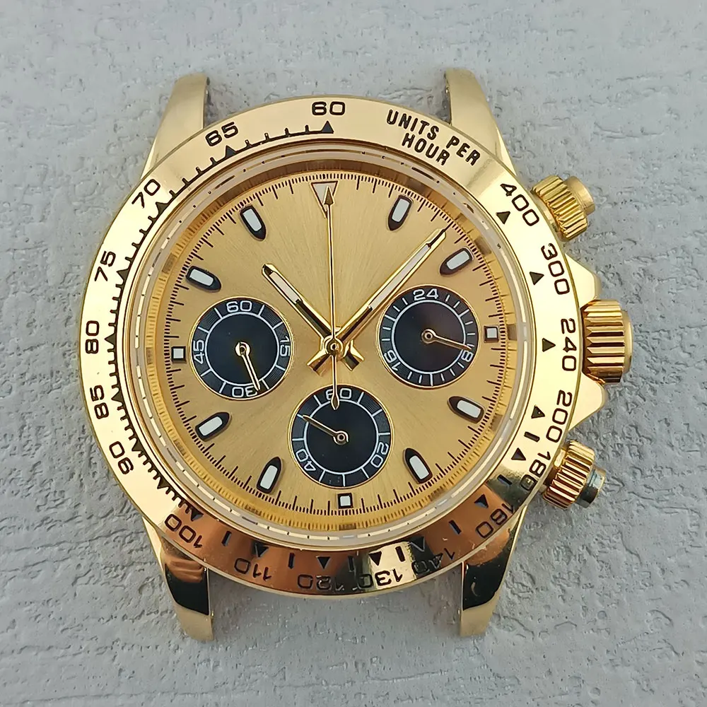 40mm Panda Daytona VK63 movement quartz movement timing code watch accessories sapphire mirror stainless steel waterproof watch view 4