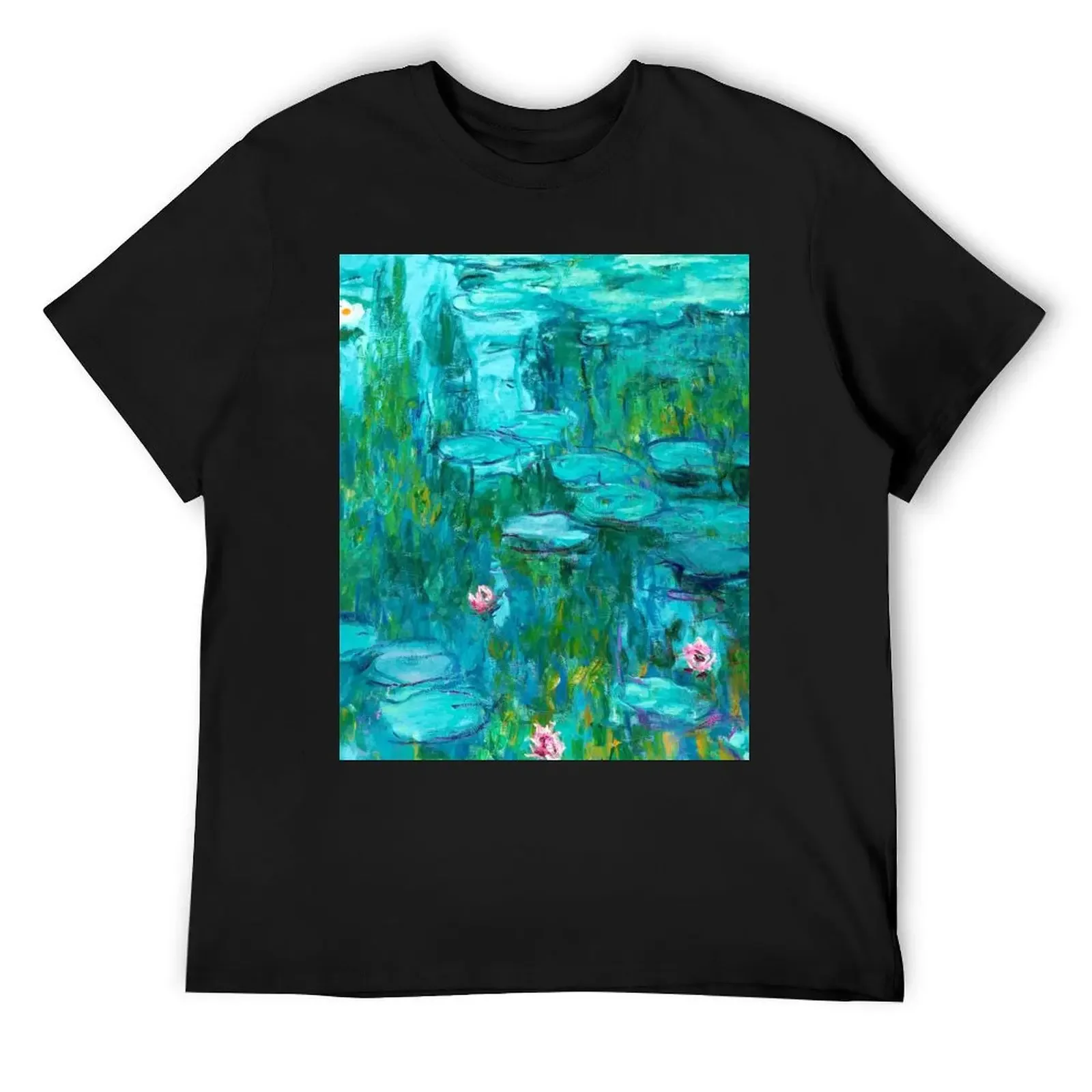 Claude Monet Water lilies (17) T-Shirt vintage sports fans mens t shirts