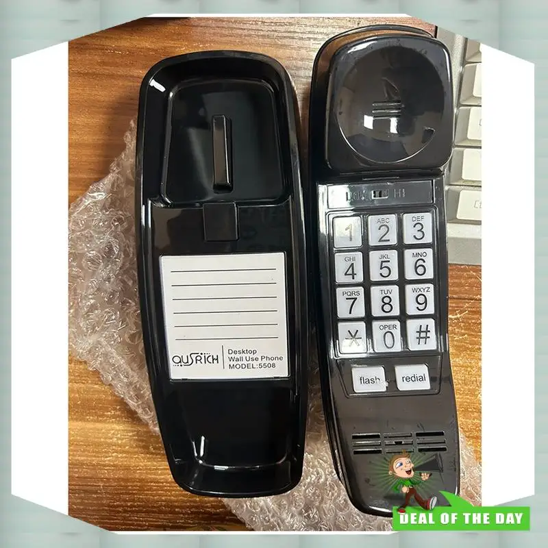 

24-Hour Delivery For Landline Wall Mount Phone Big Buttons, Corded House Telephone For Trimline Installation In Homes Hotels