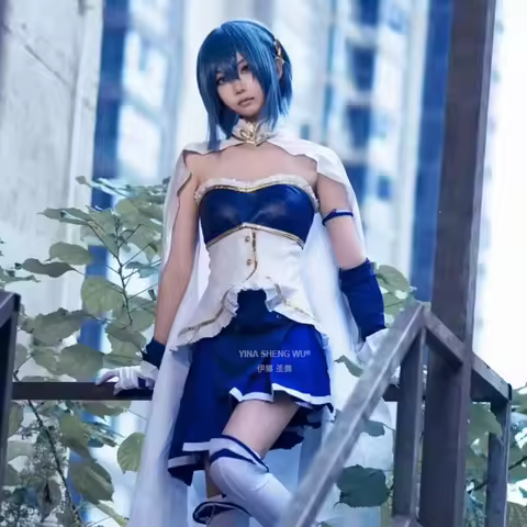 Miki Sayaka Cosplay Costume Puella Magi Madoka Magica Uniform Wig Anime Chinese Style Halloween Costumes Secondary Anime Cosplay
