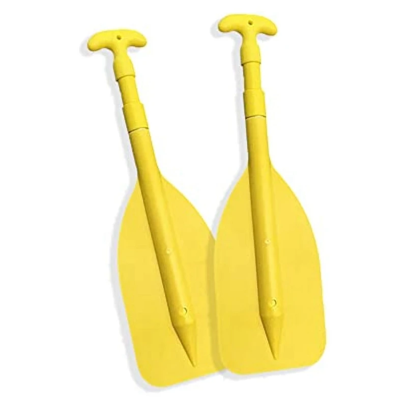 

2PCS Marine Kayak Canoe Raft Jet Ski Yellow Telescopic Aluminum Oar Paddle