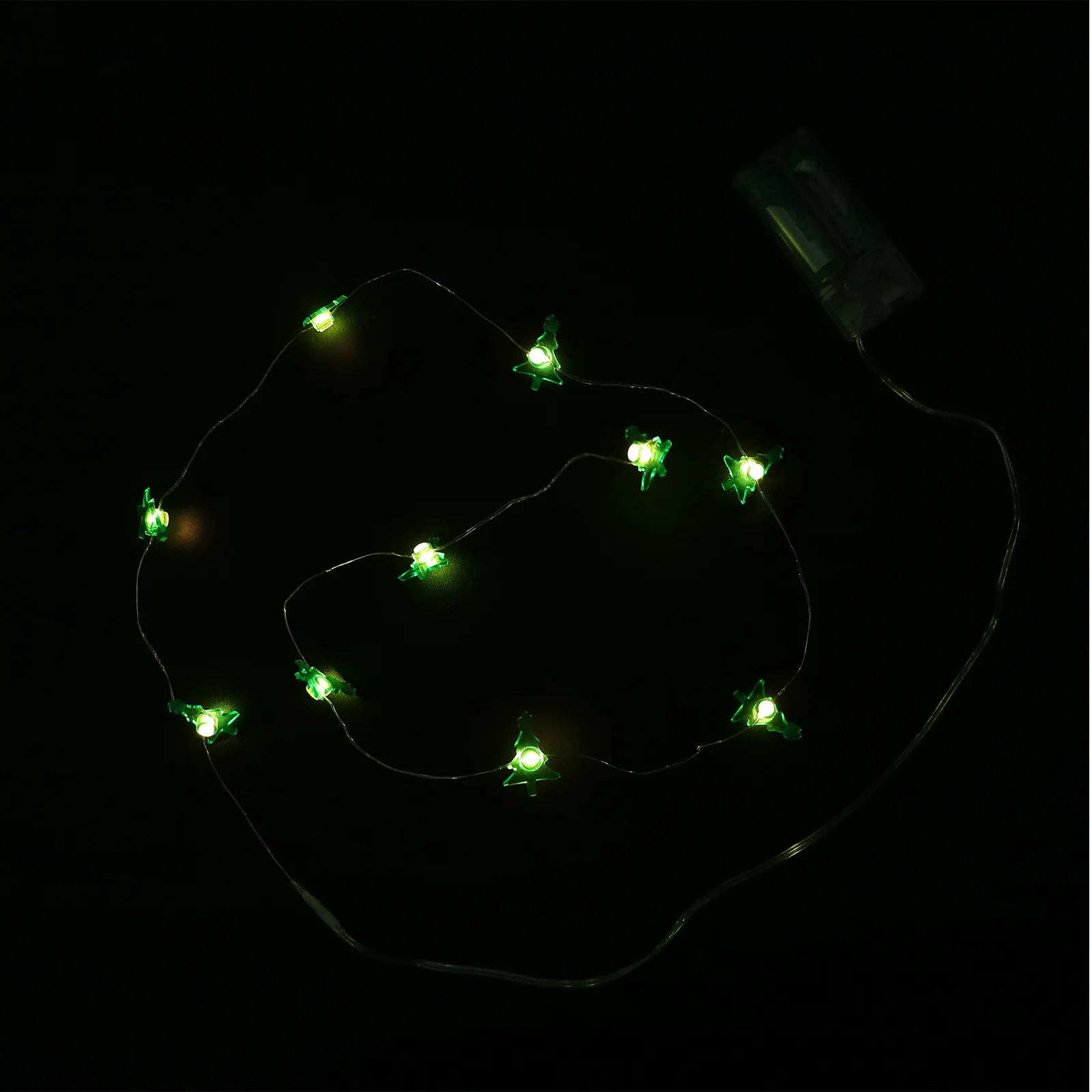 2Pcs LED Xmas Tree Shape String Lights Operation Plastic Indoor Outdoor Christmas Decorative Party Atmosphere