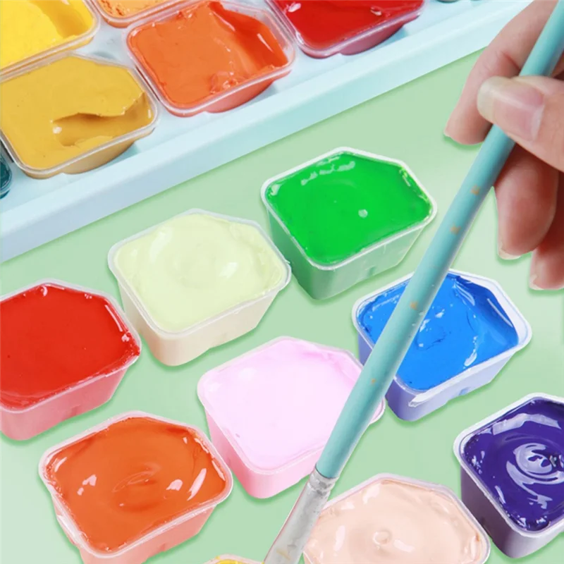 PHFU-Jelly Gouache Paint Set 24 Colors-Concentrated Paint 30ML Refills Gouache Refill Pack Art For Beginners