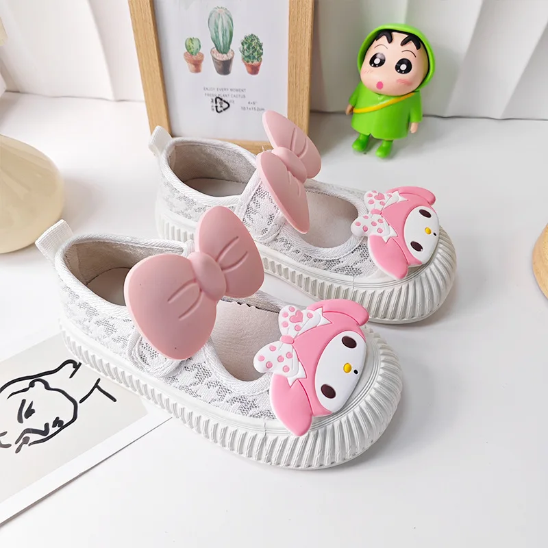 

Детская повседневная обувь, сандалии, пляжная обувь, туфли на плоской подошве с бантом, летняя обувь из ЭВА с бантом для девочек, нескользящая белая мягкая подошва, размер 26-36