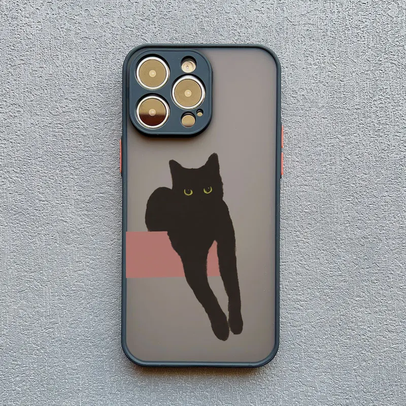 Freche Kätzchen Lustige Katzen-Kunst Handyhülle für iPhone 16 11 12 13 14 17 Pro Max 15 14 16 Plus X XR XS Stoßfeste Rückabdeckung Schutzhülle – Detail 6