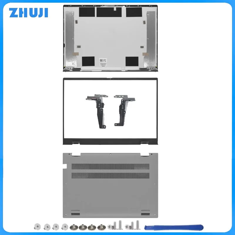

Replace Cover NEW Laptop For Inspiron 13 5310 LCD Back Cover Front Bezel Hinges Lower Bottom Case 04K89P 0XYHRR Silver