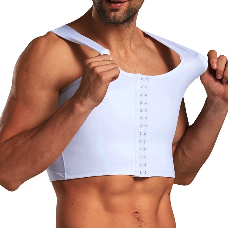 Men\'s Chest Vest Sweat Chest Bandage Tight-fitting Underwear Body Shaper Corset Support Belt Chest Compression Correct Posture