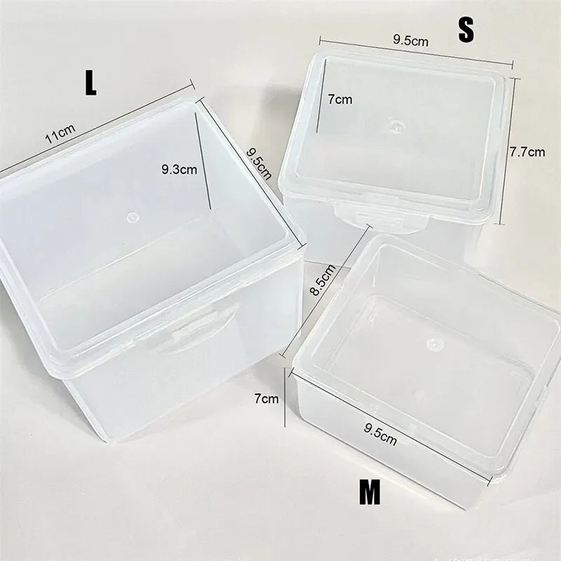 Small Photocards Storage Box Transparent Stickers Korea Idol Card Holder Desk Storage Organizer Classification Box Stationery