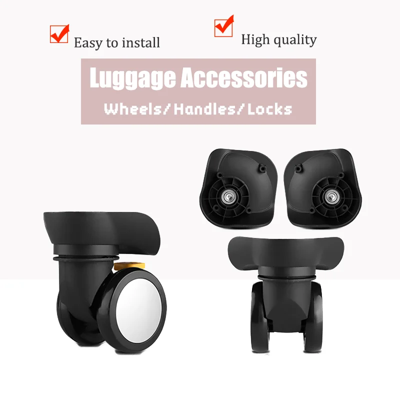 360 Degree W049 Flexible Rotating Luggage Wheel Smooth No Jamming Universal