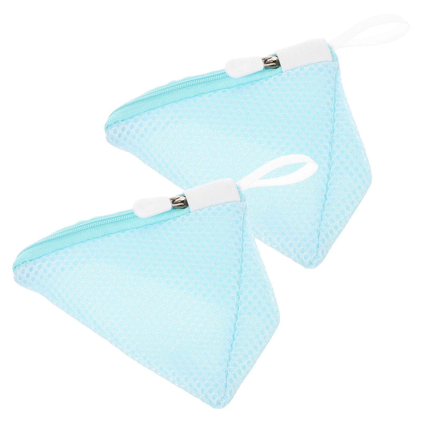

2Pcs Zippered Mesh Laundry Bags Polyester Wash Pouches for Delicate Lingerie Socks Underwear Protection
