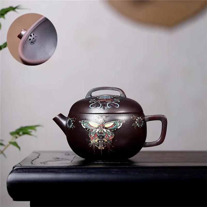 Yixing Authentic Purple Clay Teapot Handmade by Renowned Masters with Pots Suitable for Home Use Kung Fu Tea Set