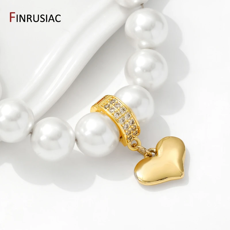 14/18K مطلية بالذهب النحاس الزركون قابلة للفتح قلادة بالات الكفالات السنانير DIY بها بنفسك قلادة كريستال العقيق مستلزمات صناعة المجوهرات #6