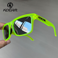 Latest Style KDEAM Brand High Quality Square Sunglasses Men Driving Polarized Sun Glasses 2025 Reflective Coating Colorful Lens
