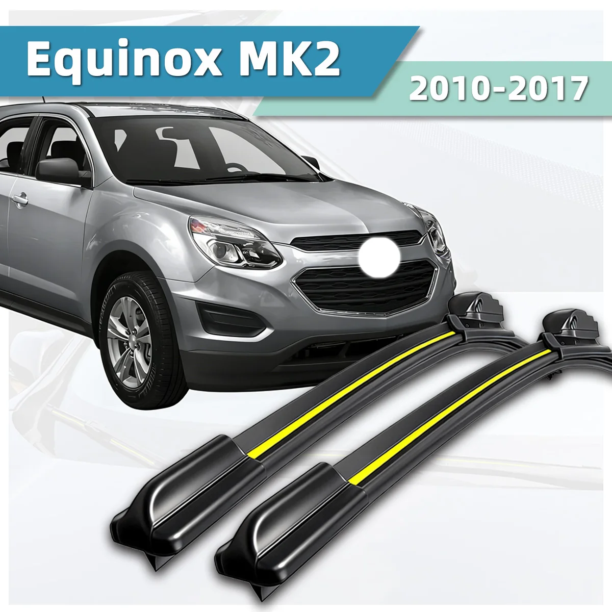 

Fit For Chevrolet Equinox MK2 (2010-2017) Wiper Blade Natural Rubber Strip Boneless Silent Car Windshields Front Wiper Auto Part