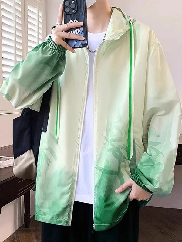 

Мужская летняя легкая куртка с охлаждающим эффектом, ультратонкая, приталенного кроя, с длинными рукавами и молнией, для активного отдыха