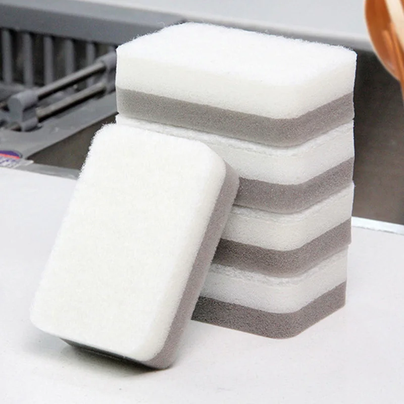 5/10Pcs Cleaning Sponge Double-sided Dishwashing Sponges Kitchen Scouring Pad Household Dish Cloth ThickenCleaning Towels