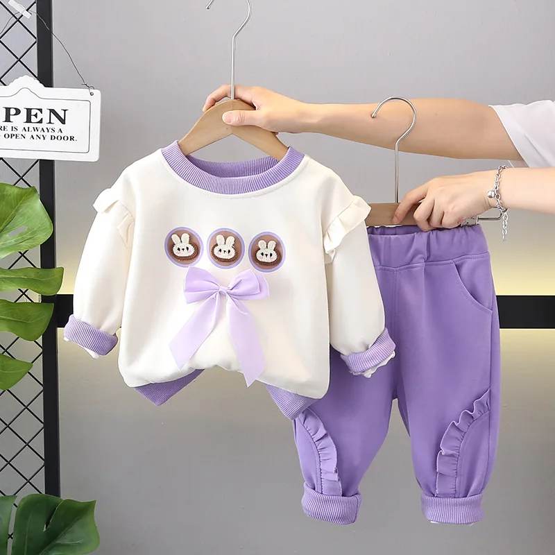 New Autumn Baby Clothes Set Children Girls Long Sleeved T-Shirt Pants 2Pcs/Sets Toddler Fashion Casual Costume Kids Tracksuits