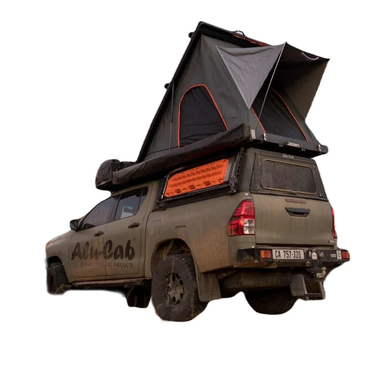 Camping Aluminum 4 Person Roof Top Tent Car Rooftop Tent Triangle Clamshell Hard Shell Top Roof Tent