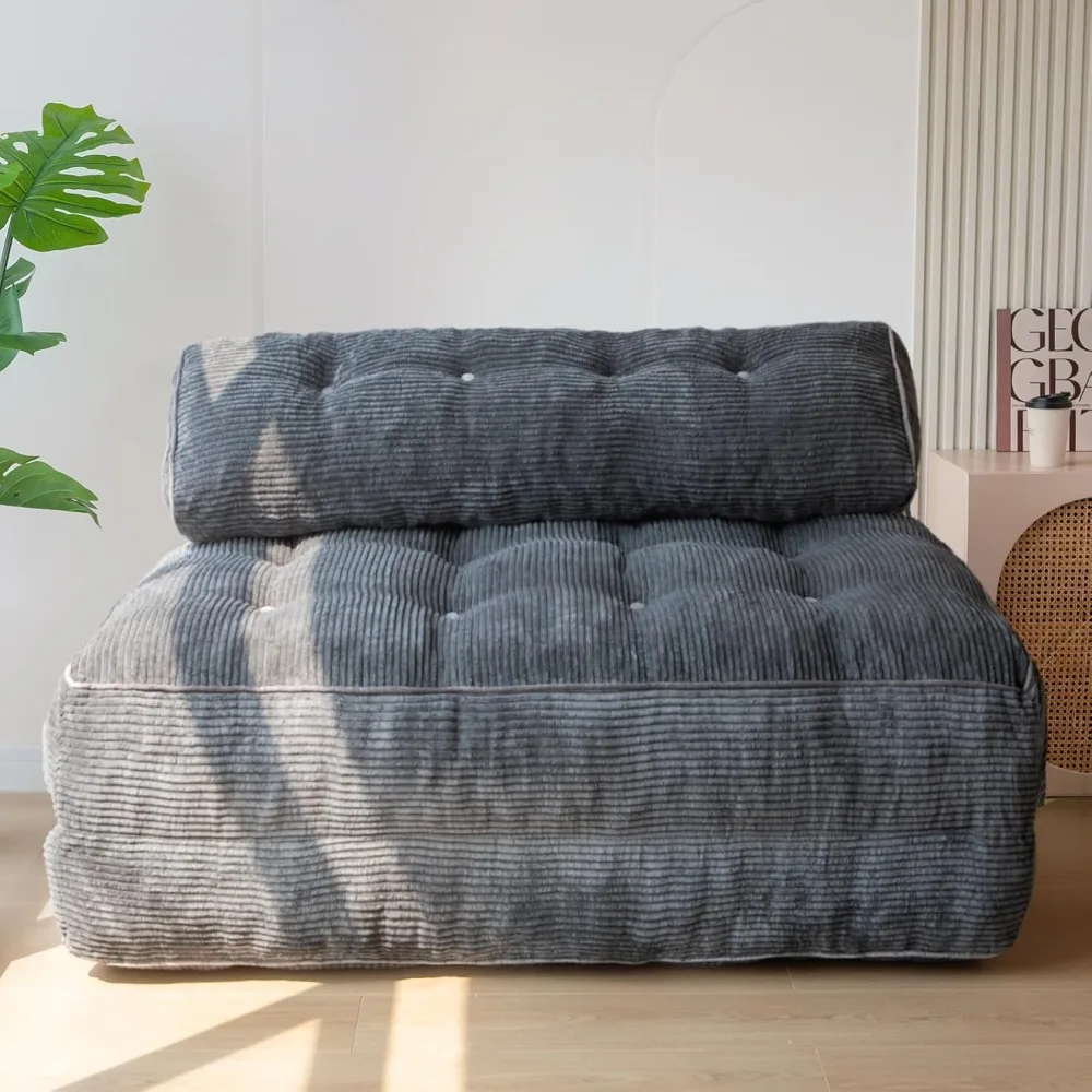 

Folding Sofa Bed, Convertible Sleeper Chair with Pilow Foldable Matress with Back Support, Portable Fold Out Chair Bed C