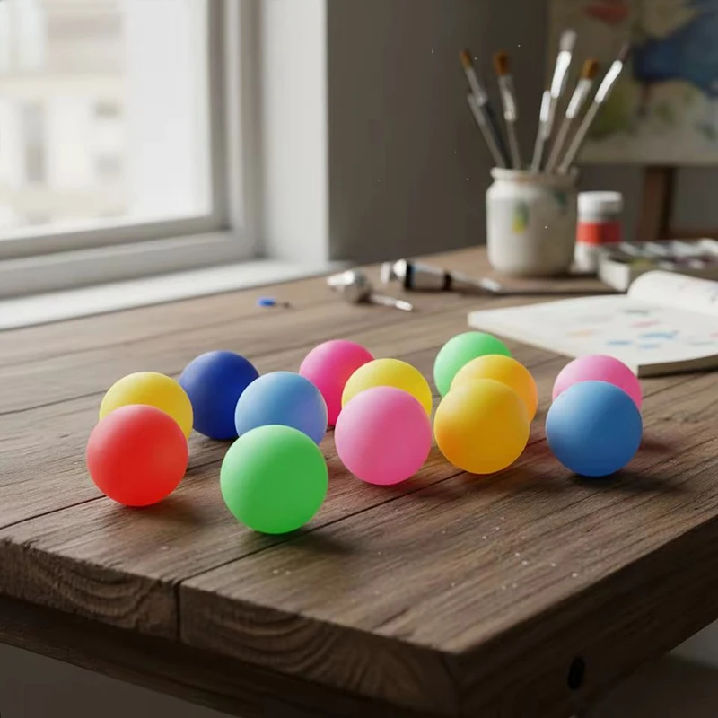 50Pcs Multicolor Plastic Ping Pong Balls Mixed Color Table Tennis Balls Suitable For Game Lottery And Entertainment