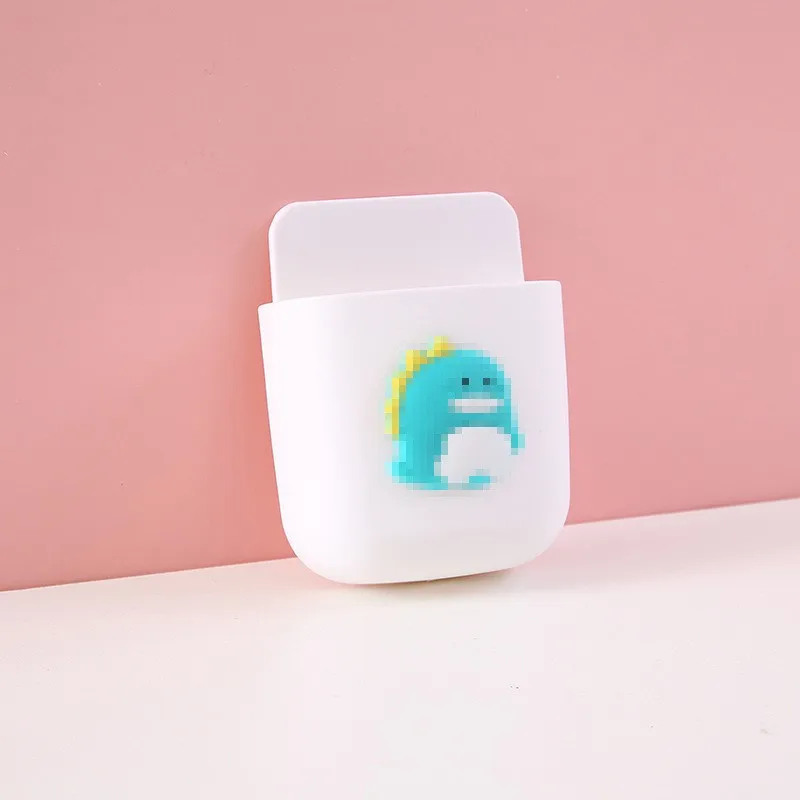 Cute Cartoon Wall Multi-functional Storage Box Bedside Desktop Mobile Phone Cosmetic Self-adhesive Storage Rack