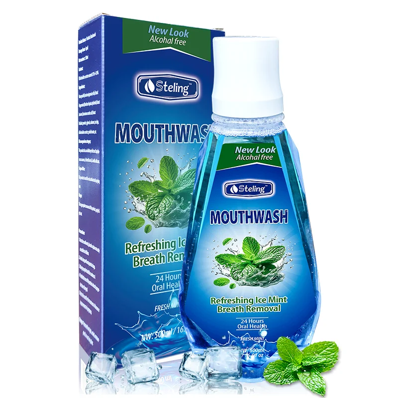 

Mint Ice Cool Mouthwash, Pure Natural Extract; Eliminates Bad Breath, Whitens Teeth, Protects Gums, Your Daily Oral Care Expert