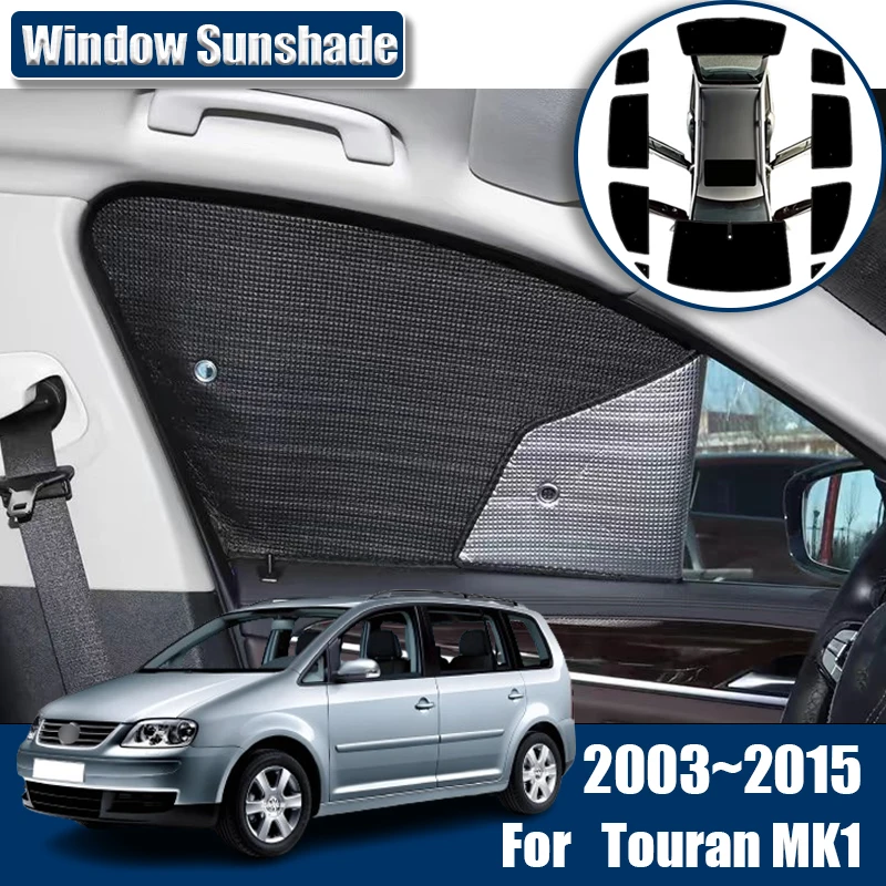 Car Sunshades For Volkswagen VW Touran 2003~2015 2004 2008 2009 2011 2013 Accessories Anti-UV Window Visor Covers Camper Parts