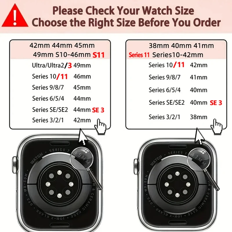 Silikonarmband für Apple Watch 11 Bänder 42 mm 46 mm 44 mm 41 mm 40 mm 45 mm Sportarmband Correa iWatch Serie 10 9 8 7 6 SE Ultra3 2 – Detail 1